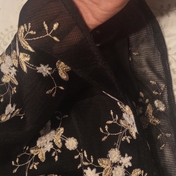 Chelsea mesh floral embroidered skirt - Picture 2 of 6